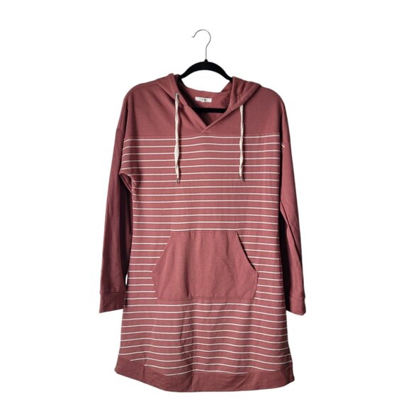 Maurices Stripe Hooded Sweatshirt Dress - Picture 2 of 10